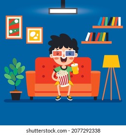 Cinema Concept With Cartoon Character