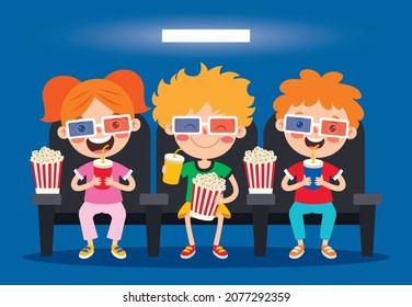 Cinema Concept With Cartoon Character