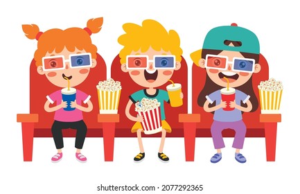 Cinema Concept With Cartoon Character