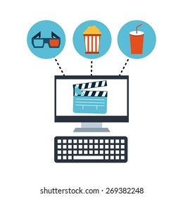 cinema concept design, vector illustration eps10 graphic 