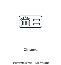 Cinema concept line icon. Linear Cinema concept outline symbol design. This simple element illustration can be used for web and mobile UI/UX.