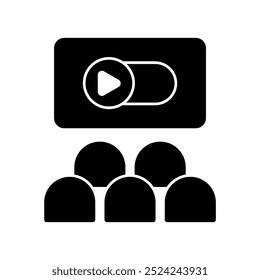 cinema concept line icon. Simple element illustration. cinema concept outline symbol design.