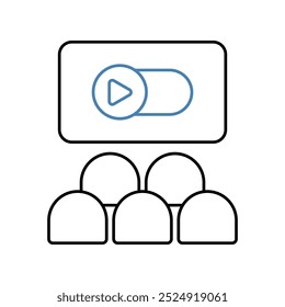 cinema concept line icon. Simple element illustration. cinema concept outline symbol design.