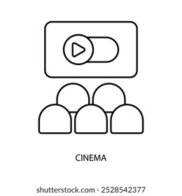 cinema concept line icon. Simple element illustration. cinema concept outline symbol design.