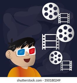 Cinema  concept  with movie icons design, vector illustration 10 eps graphic.