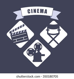 Cinema  concept  with movie icons design, vector illustration 10 eps graphic.
