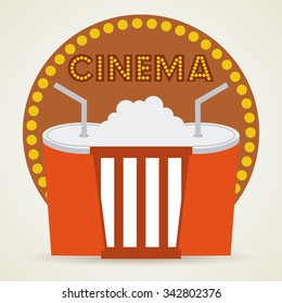 Cinema concept with movies icons design, vector illustration 10 eps graphic