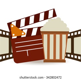 Cinema concept with movies icons design, vector illustration 10 eps graphic
