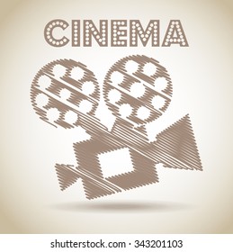 Cinema concept with movies icons design, vector illustration 10 eps graphic