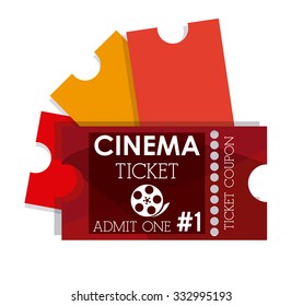 Cinema concept with ticket icons design, vector illustration 10 eps graphic.