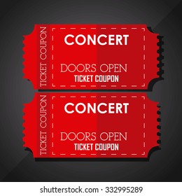 Cinema concept with ticket icons design, vector illustration 10 eps graphic.