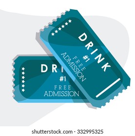 Cinema concept with ticket icons design, vector illustration 10 eps graphic.