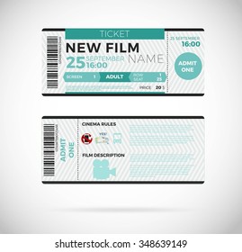 Cinema concept with ticket icons design, vector illustration 10 eps graphic.