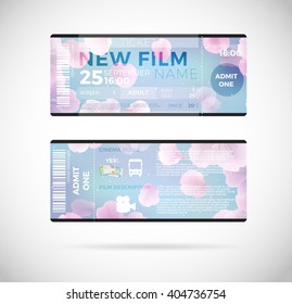 Cinema concept with ticket icons design, vector illustration 10 eps graphic.