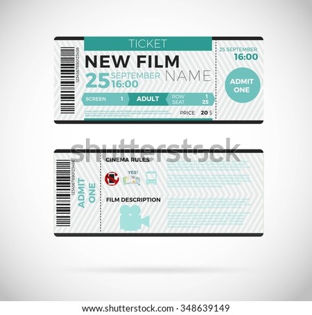 Cinema concept with ticket icons design, vector illustration 10 eps graphic.