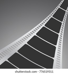 Cinema concept vector illustration. Background with film strip.