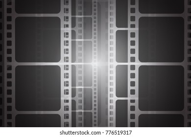 Cinema concept vector illustration. Background with film strip.