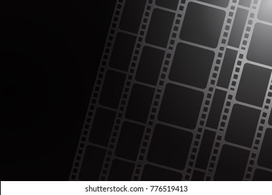 Cinema concept vector illustration. Background with film strip.
