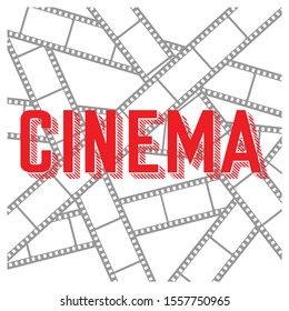 Cinema conceptul and Movie strip background vector. 
