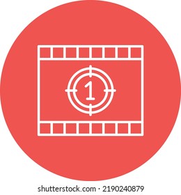 Cinema Countdown line circle icon vector image. Can also be used for web apps, mobile apps and print media.