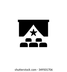 cinema curtain icon