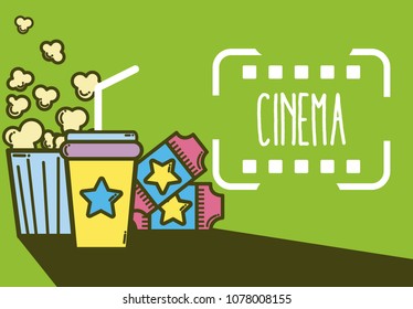 Cinema cute cartoon design