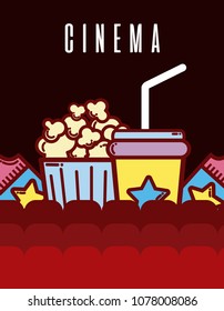 Cinema cute cartoons design