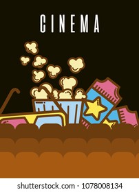 Cinema cute cartoons design