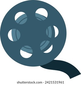 Cinema day movie projection flat icon