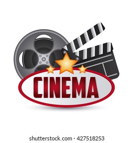 Cinema Design Movie Concept Flat Illustration Stock Vector (Royalty ...