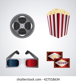 Cinema design. Movie concept. Flat illustration