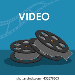 Cinema design. Movie concept. Flat illustration