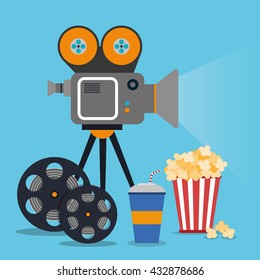 Cinema design. Movie concept. Flat illustration