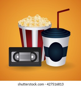 Cinema design. Movie  icon. Colorful illustration