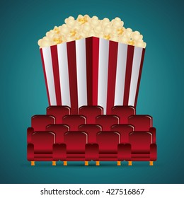 Cinema design. Movie  icon. Colorful illustration