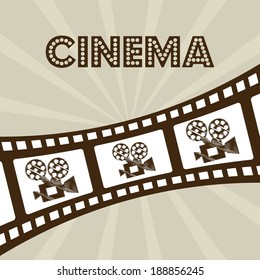 Cinema design over beige background, vector illustration Cinema design over beige background, vector illustration