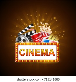 cinema design over black background.vector illustration