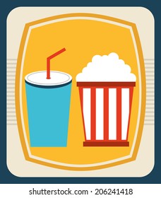 cinema design over blue background vector illustration