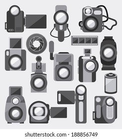 Cinema design over gray background, vector illustration