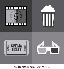 cinema design over gray background vector illustration