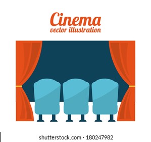 cinema design over white background vector illustration