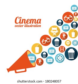 cinema design over white background vector illustration