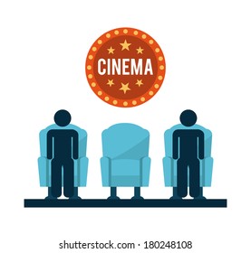 cinema design over white background vector illustration