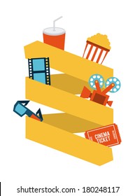 cinema design over white background vector illustration