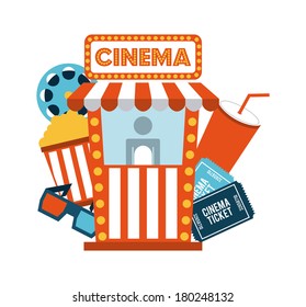 cinema design over white background vector illustration
