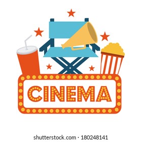 cinema design over white background vector illustration