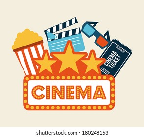 cinema design over white background vector illustration