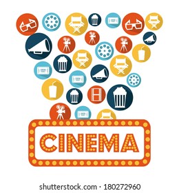 cinema design over white  background vector illustration