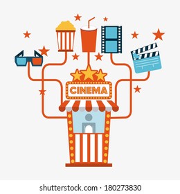 cinema design over white  background vector illustration