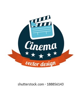 Cinema design over white background, vector illustration